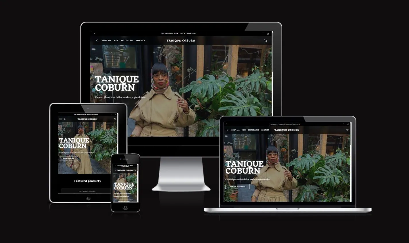 Tanique Coburn fashion e-commerce website